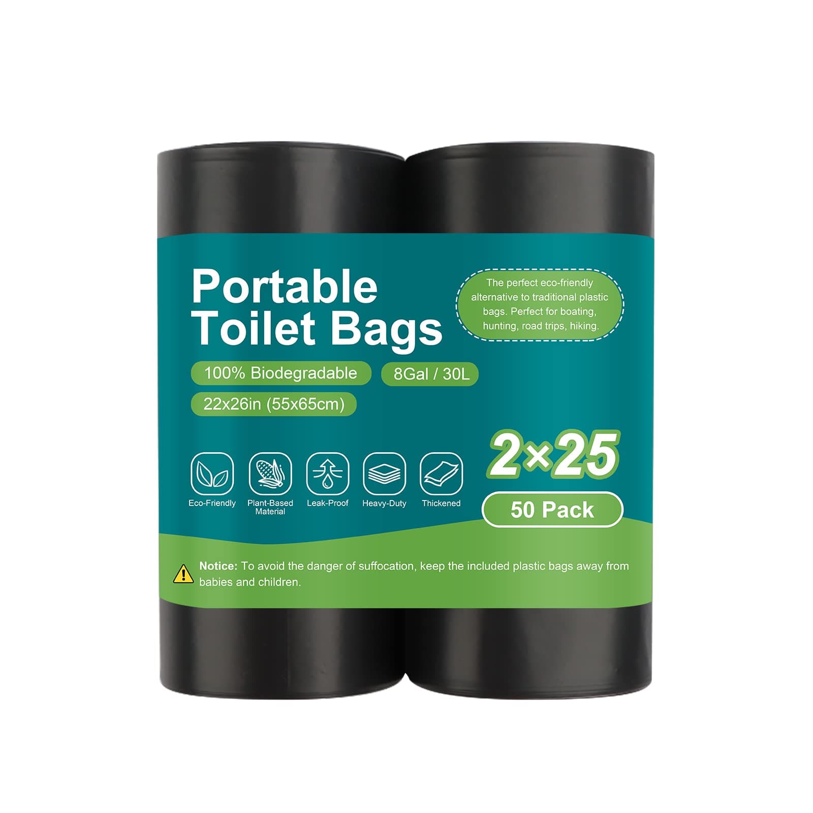 50 Portable Toilet Bags