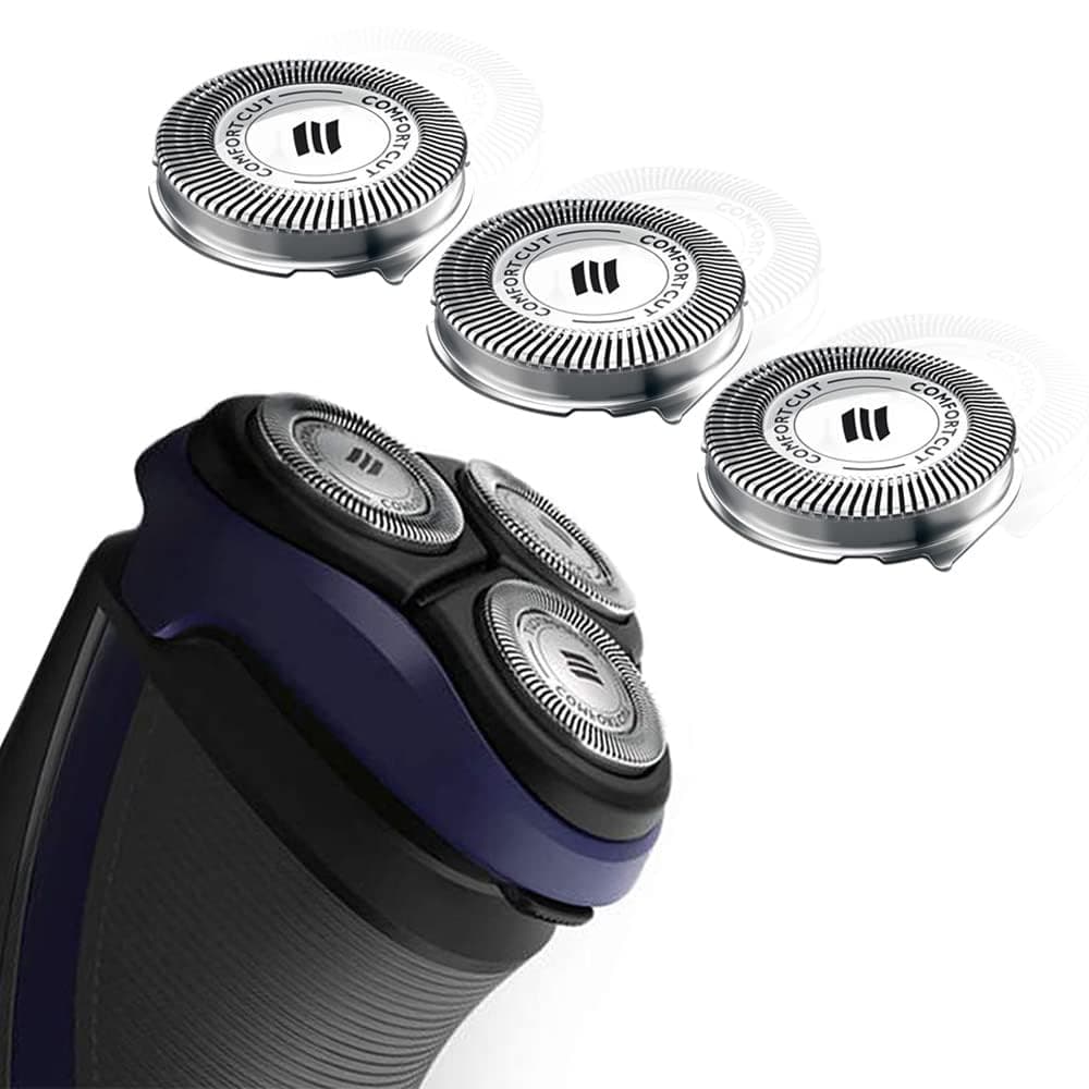 SH30 Replacement Heads for Philips Norelco Series 3000, 2000, 1000 Shavers and S738 Click and Style, Compatible with Philips Norelco s1560 Shaver, ComfortCut Shaving Heads SH30