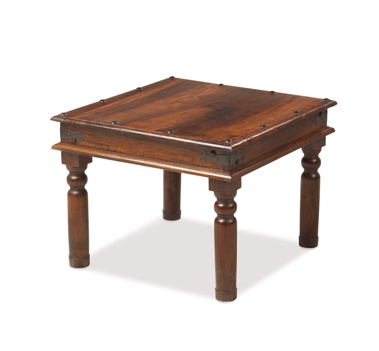 Sheesham Thakat Coffee Table (60x60x46) With Iron Work