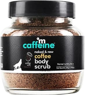 mCaffeine Naked and Raw Coffee Body Scrub - Coconut - All Skin Types For Unisex 1.94 oz Scrub