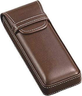M-world Men's Gentleman's Leather-Tone Glasses Case,Stylish, Smart