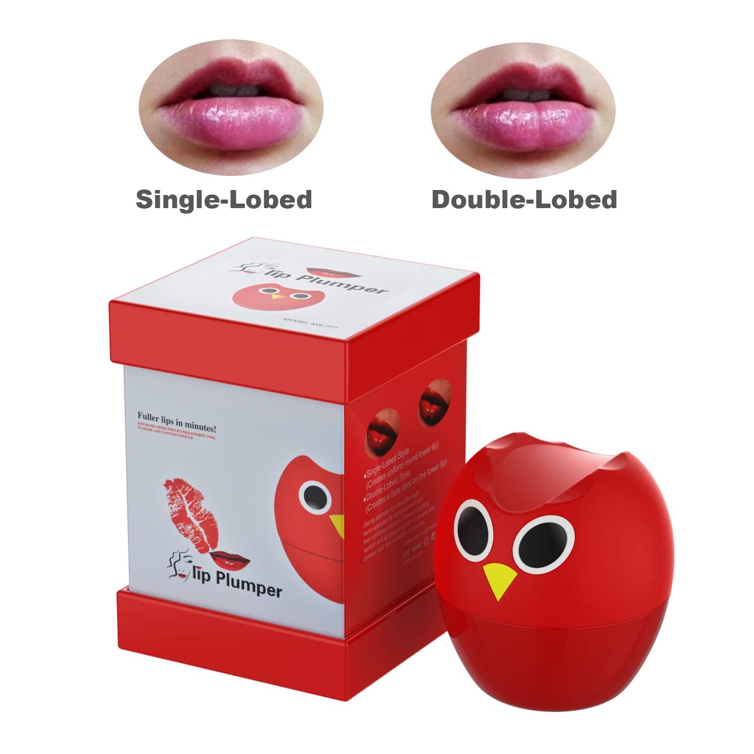 Lip Plumper Device,Lip Plumper Enhancer Lip Plumper Tool Suction Cup Mouth Lips Enlargement Tools Plumping Bigger Lips Device (Owl color)