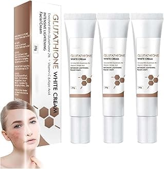 Glutathione Whitening Cream Facial Dark Spots Remover, Face Moisturizer Whitening Cream, Lightening Cream Blemish Remover Cream, Dark Spot Corrector Cream for Face-default (3PC)