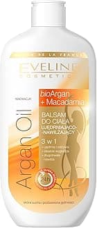 Eveline Cosmetics Argan Oil 3-in-1 Firming & Moisturizing Balm with Argan Oil, Macadamia Oil & Hyaluronic Acid - Instant Skin Rejuvenation & Nourishment - 350ml