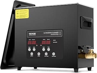VEVOR 6L Ultrasonic Cleaner 180W Digital Ultrasonic Cleaning Device with Gentle Mode & Improved Degassing, 40kHz Industrial Jewelry Cleaner with Heater & Timer, for Glasses, Watches