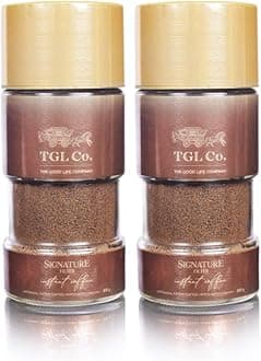 TGL Co. Signature Instant Coffee - Filter Coffee Taste - Instant Coffee Powder (100 Gm) Pack Of 2, Glass Bottle