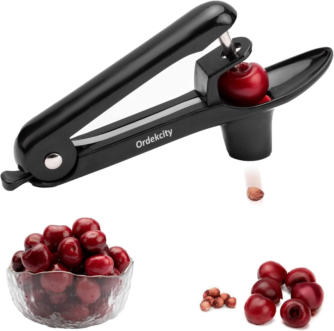 Cherry Pitter Tool Cherries Corer Pitter Tool Stainless Steel Fruit Pit Remover for Cherry Jam with Lock Design