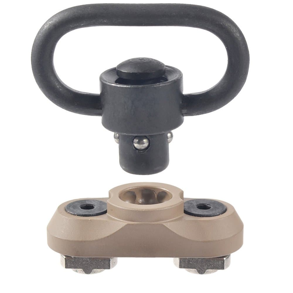 Mount Standard QD Swivel 1.25 Inch Adapter for Mlok Rail System (Sand)