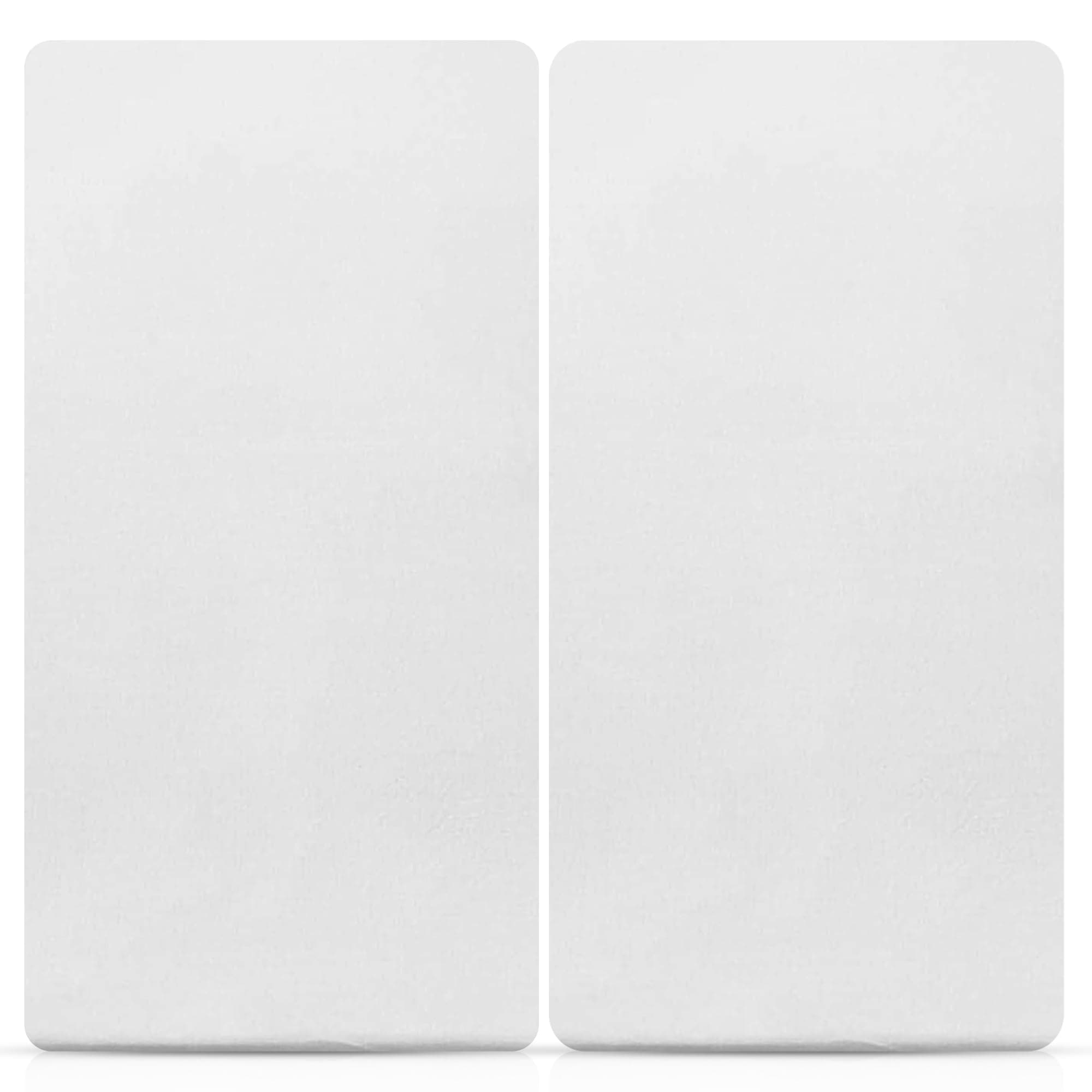 2 x Cot Fitted Sheets 120x60cm - 100% Cotton, Soft breathable baby cot sheets (White)