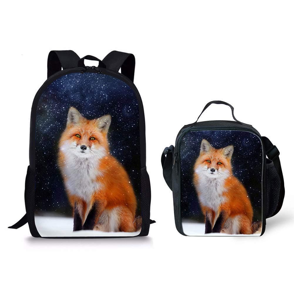 HUGS IDEACut Denim Blue Backpack for Kids Cat Head School Book Bag