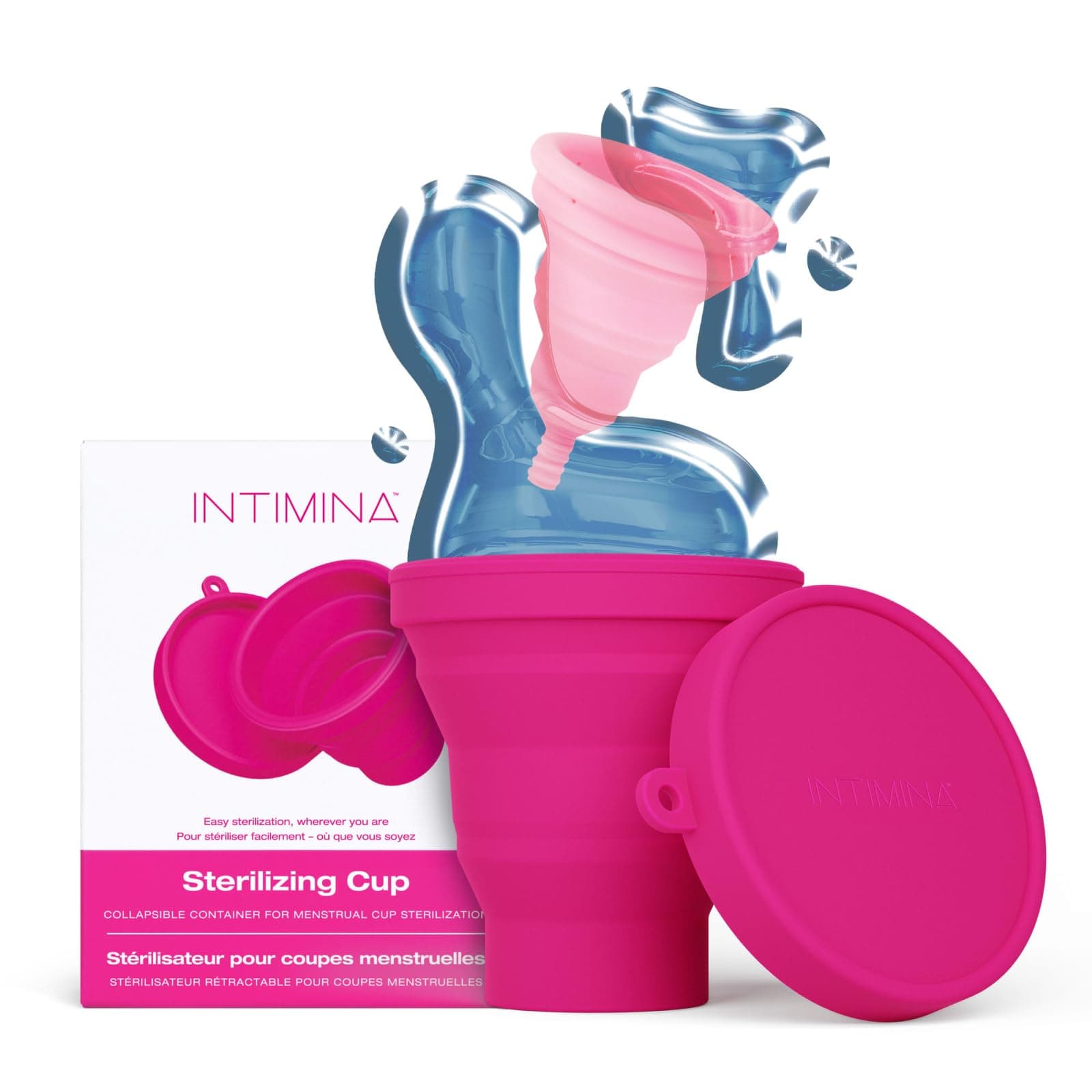 Sterilizing Cup - Collapsible Container for On-The-Go Menstrual Cups Sterilization, Menstrual Cup Sterilizer, Period Cup Sterilizer, Copa Menstrual Kit