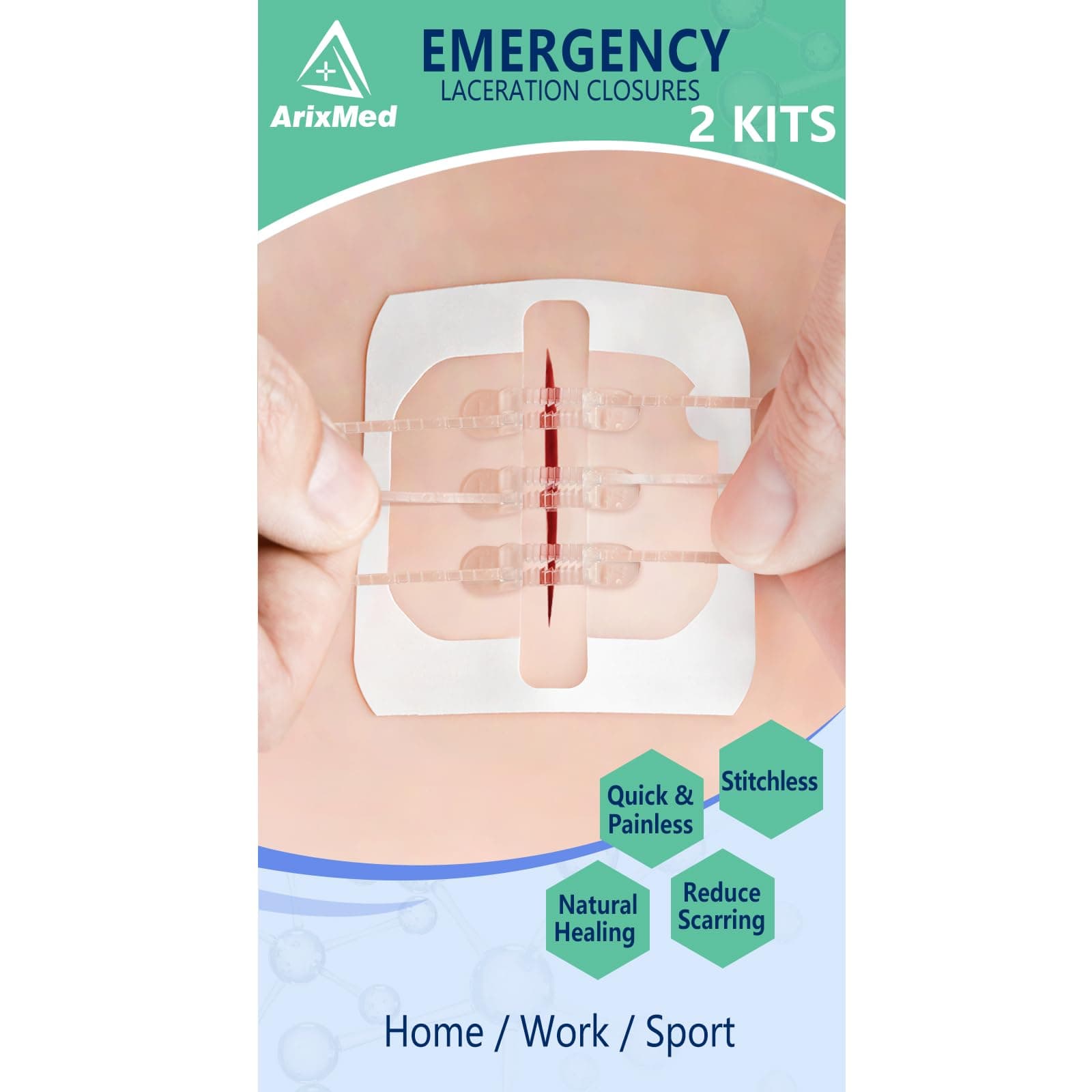 Butterfly Bandaids, Extra Large Emergency Wound Closures (2 Kits)