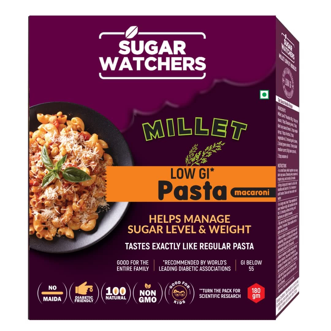 Sugar Watchers Low GI Millet Pasta, No Maida, Macaroni, Diabetic Friendly