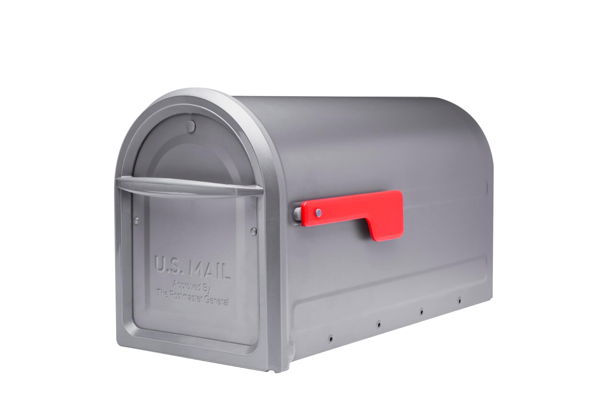 Architectural Mailboxes Mapleton™ Heavy Duty Steel Metal Post Mounted Mail Box for Outside, Graphite, Large Curbside Mailbox with Magnetic Latch