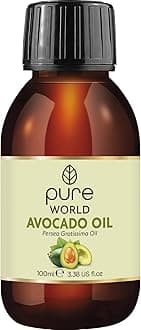 Pure World Avocado Oil 100ml 100% Pure and Natural Cold Pressed Premium Quality Avocado Oil Skin, Edible