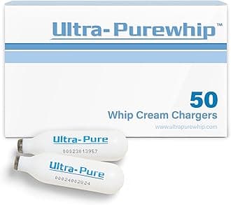 Ultra-Purewhip Whipped Cream Charger | 8g Culinary-Grade Stainless Steel Cartridges for Whipped Cream Dispensers | European Quality for Professional & Home Kitchens