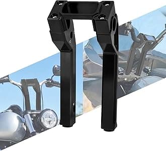 Handlebar Risers, Aluminium, Fit For Harley Softail Sport Glide Street Bob Lowrider ST FXST 2018-2023, Black 10 inch tall