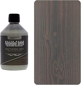 Wood Stain Water Based - 16.9oz/500ml - Indoor Furniture Stain Light & Dark Finishes - Special Non Toxic & Eco Friendly Formula - Wood Stain for Crafts - Color: Driftwood Grey