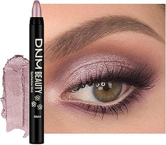 evpct Metallic Mauve Cream Eye Shadow Sticks Brightener Pencils for Women, Mauve Metallic Silky Eyeshadow Applicator Stick Pen Waterproof, Blendable Crease-Proof Stick Eyeshadow Shimmer Eye Makeup 53