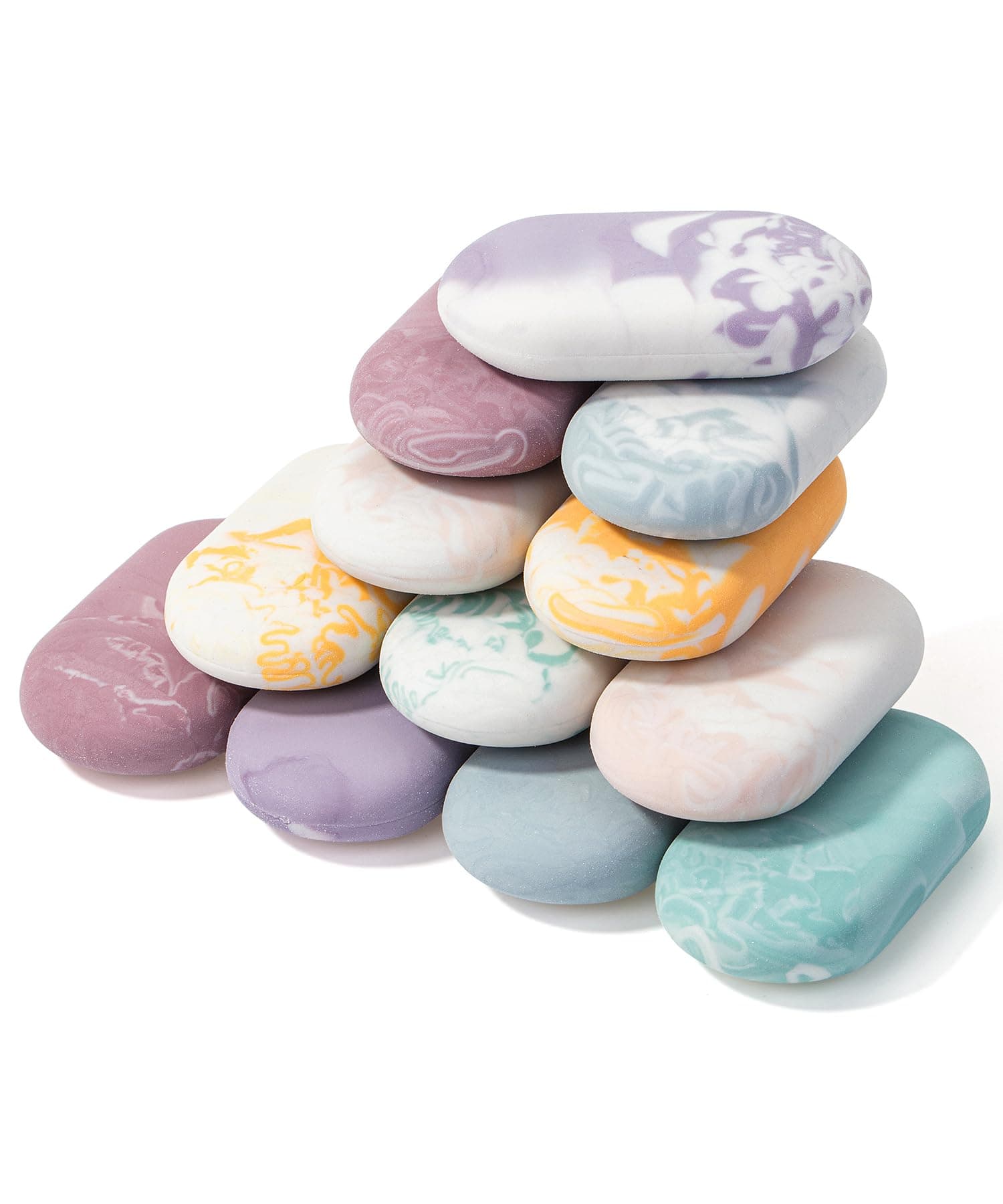 Mr. Pen- Erasers, 12 Pack, Marble Pencil Eraser, Erasers for Pencils, Mr Pen Erasers, Erasers for School, Large Eraser, Morandi Color erasers