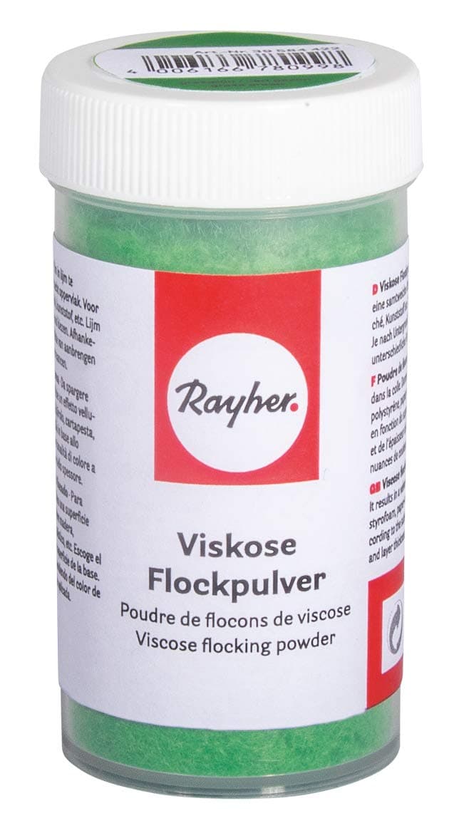 Rayher Viscose Flocking Powder, PVA, Grass Green, 75ml