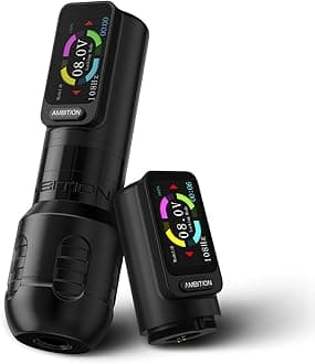 Zetton Wireless Tattoo Machine with Extra 2400mAh Battery Brushless Motor Straight Drive Bar Color Touch Display Rotary Tattoo Gun Cartridge Pen Supply for Professional Tattoo Artists
