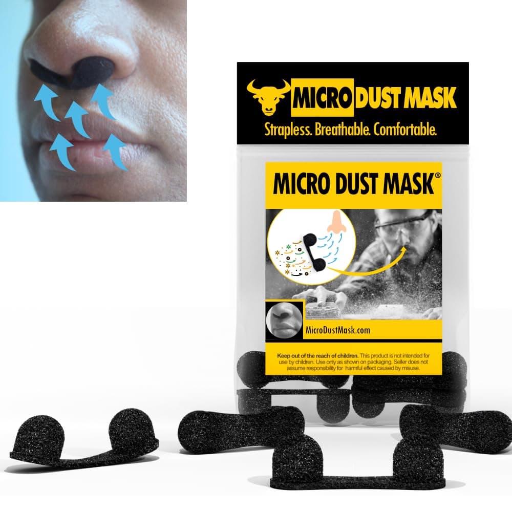 Dust Mask for Nose - Nose Filter Dust Blocker, Disposable Breathable Woodworking, Lawn Mowing, Construction