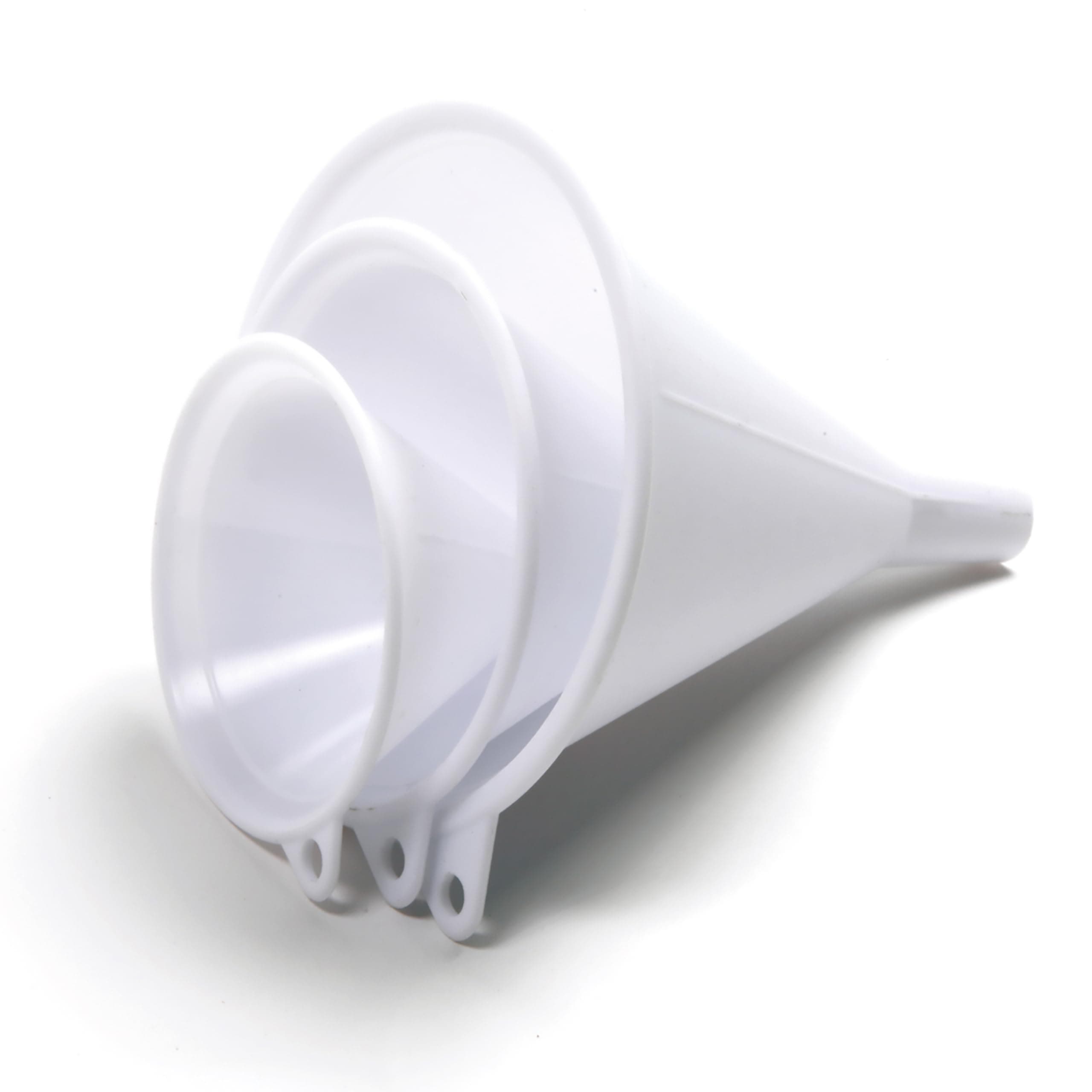 Norpro Plastic Funnel, Set of 3, Set of Three, White