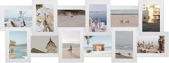 J.M.Deco 12 Opening Collage Pictures Frame for Wall Decor, 4x6 Photo Frames Collages for Home Decoration/Gallery Wedding/Christmas Gifts, One-Piece, Cloud White