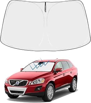 Proadsy 2026 Upgrade Front Windshield Sun Shade Foldable Sunshade Protector Sun Visor Custom Fit 2010-2017 Volvo XC60 SUV Accessories