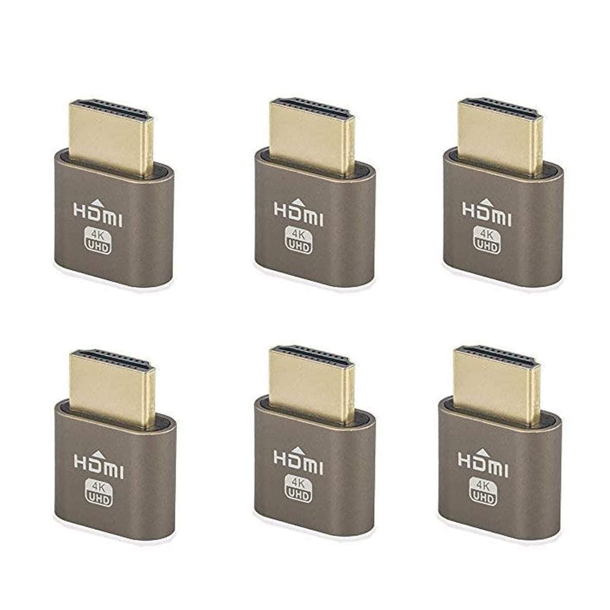 HDMI DDC EDID Dummy Plug,1920x1080@60Hz New Generation VGA Virtual Display Adapter Headless Ghost Display Emulator Lock Plate for Ethereum ETH ZEC BTC Mining (6Pack)…