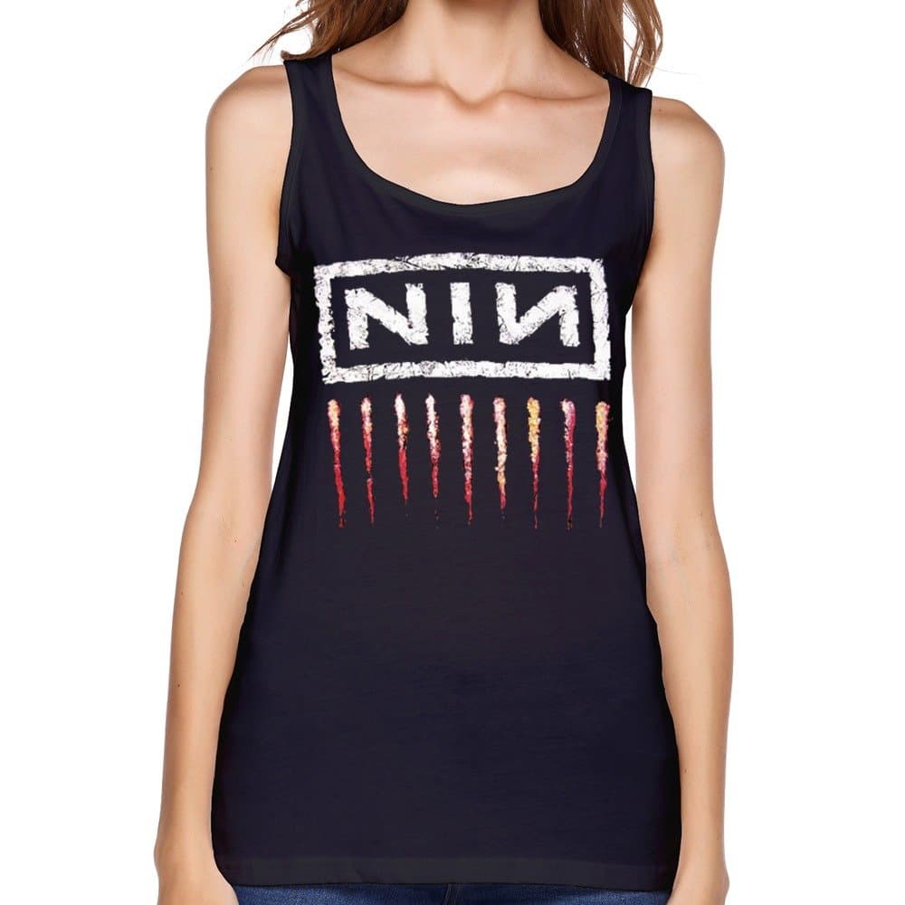 HeZone Womens Nine Inch Nails Logo Tank Tee