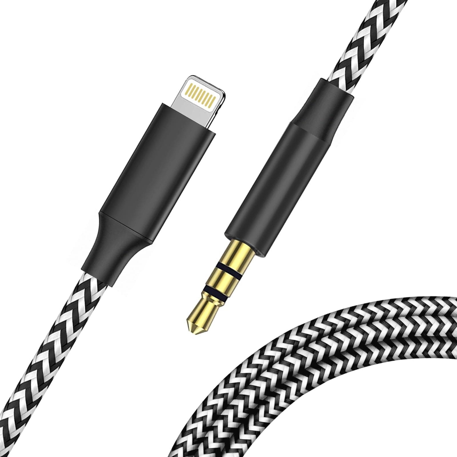 [Apple MFi Certified] iPhone Lightning to 1/8 Inch AUX Cord - Male Stereo Audio Cable Adapter Compatible With iPhone 14/13/12/11/XR/X/8/7 for Car, Speaker, Headphone Jack, 3.3ft