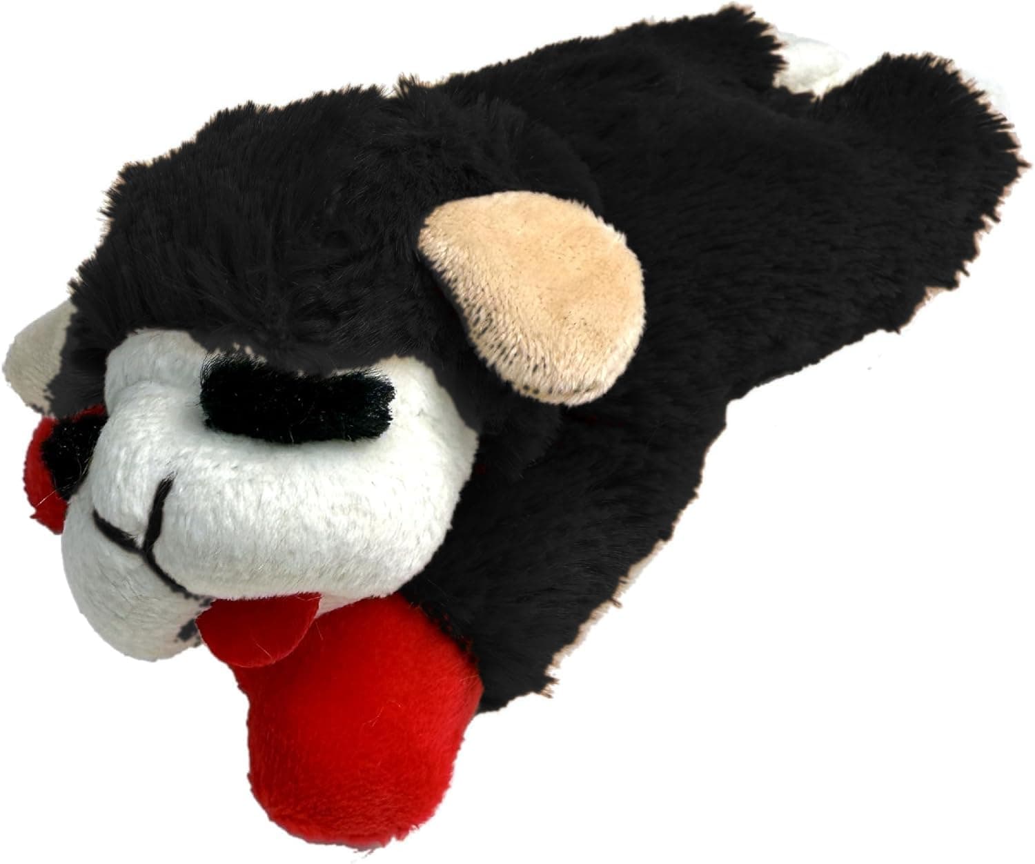 Multipet Lamb Chop Black 6" Small | Black Lamb Chop Dog Toy | Lamb Chop Sqeaker Toy | 6" | Black | Officially Licensed