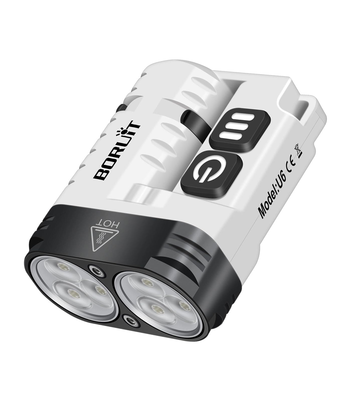 U6 Small Torches LED Super Bright 1600 Lumen, Mini Torch USB Rechargeable with Pocket Clip, Magnetic, 10 Modes Powerful EDC Flashlight for Camping Dog Walking Emergency, IP68 Waterproof