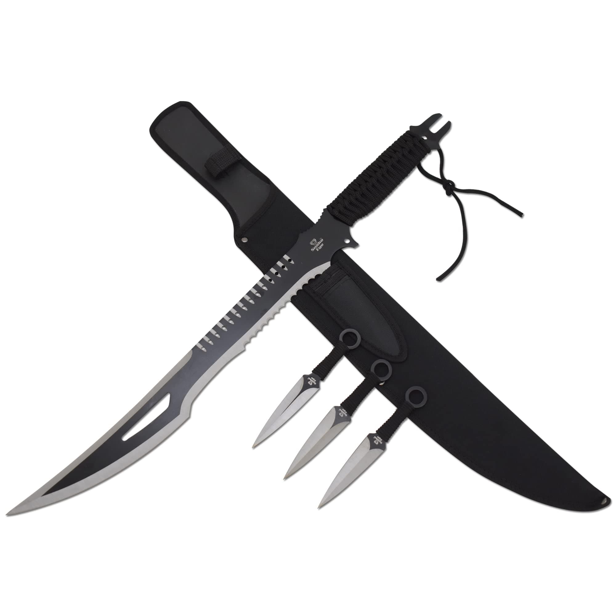 Snake Eye Tactical Fantasy-Machete Outdoors-Camping (Black)