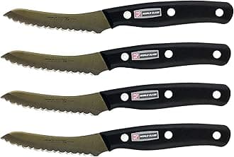 Miracle Blade IV World Class Professional Series Set of Four (4) Serrated Steak Knives