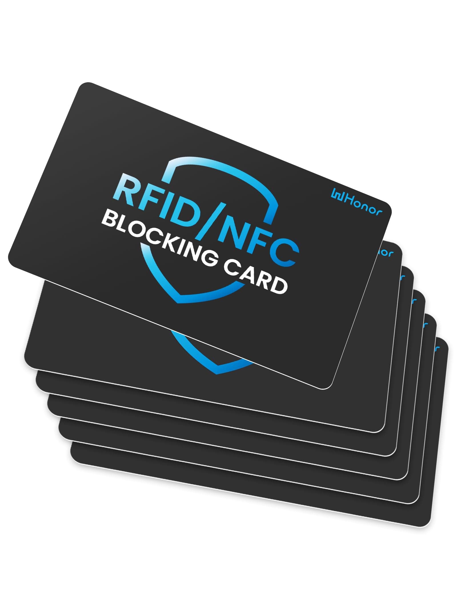 RFID Blocking Card 6 Pack, Bank Debit Credit Card Protector, Anti-Theft Contactless NFC Blocker, Entire Wallet Protection