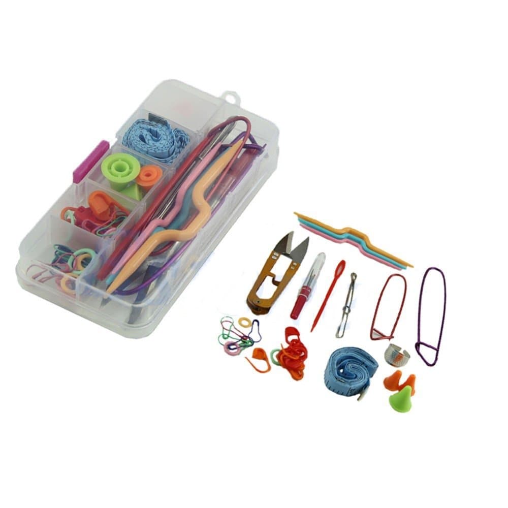 Knitting Knit Craft Accessories Supply Set Basic Tools Kits with Case