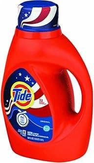 Tide Original Scent HE Turbo Clean Liquid Laundry Detergent, 50 oz, 32 loads (Packaging May Vary)