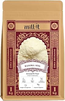 mill-it Milled On Order : Amaranth Atta (Rajgira Atta) 1Kg (Pack of 2)|Freshly Milled Within 24 Hours|Nutritious Whole grain flour|Stone-Ground|Chemical-Free|No Preservatives|100% Whole Grain