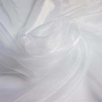 White Plain Organza Fabric (Voile) (Per Metre)