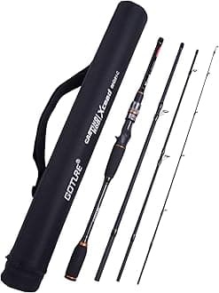 Travel Fishing Rods, 4 Piece Fishing Pole with Case/Bag, Casting/Spinning Rod,Ultralight Fishing Baitcasting Rod 7ft for Saltwater Trout, Bass, Walleye, Pike