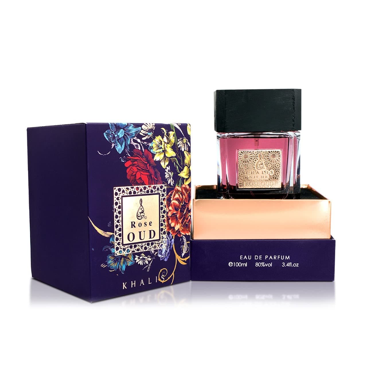 Rose Oud Eau de Parfum 3.4 oz - Green Tangy Black Currant Wrapped in Soft Woody Rich Sweet Earthy Rose Bouquet loved for its long lasting trail and compliment catching aroma