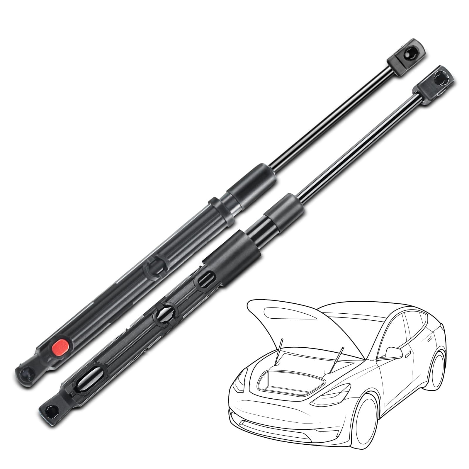 YHTAUTO Front Hood Lift Support Gas Struts for 2010-2016 Porsche 970 Panamera, Direct Fit, Left and Right, 97051157200, 97051157100