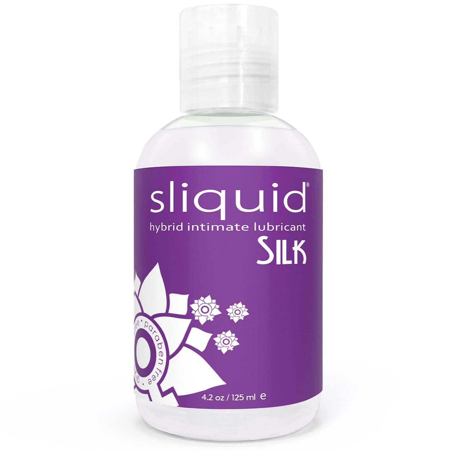 Sliquid Silk Intimate Lubricant, Silicone & Water-Based Lube for Women & Men, Hypoallergenic, Waterproof, Unscented, 4.2 Fl Oz