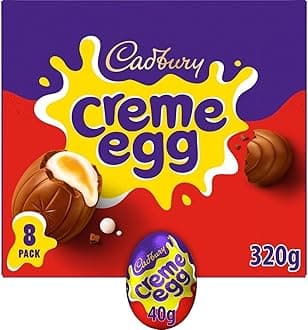 Cadbury Milk Chocolate Creme Eggs, Perfect for Easter Egg Hunts, Includes 8 Creme Eggs, 320 g (Pack of 1)