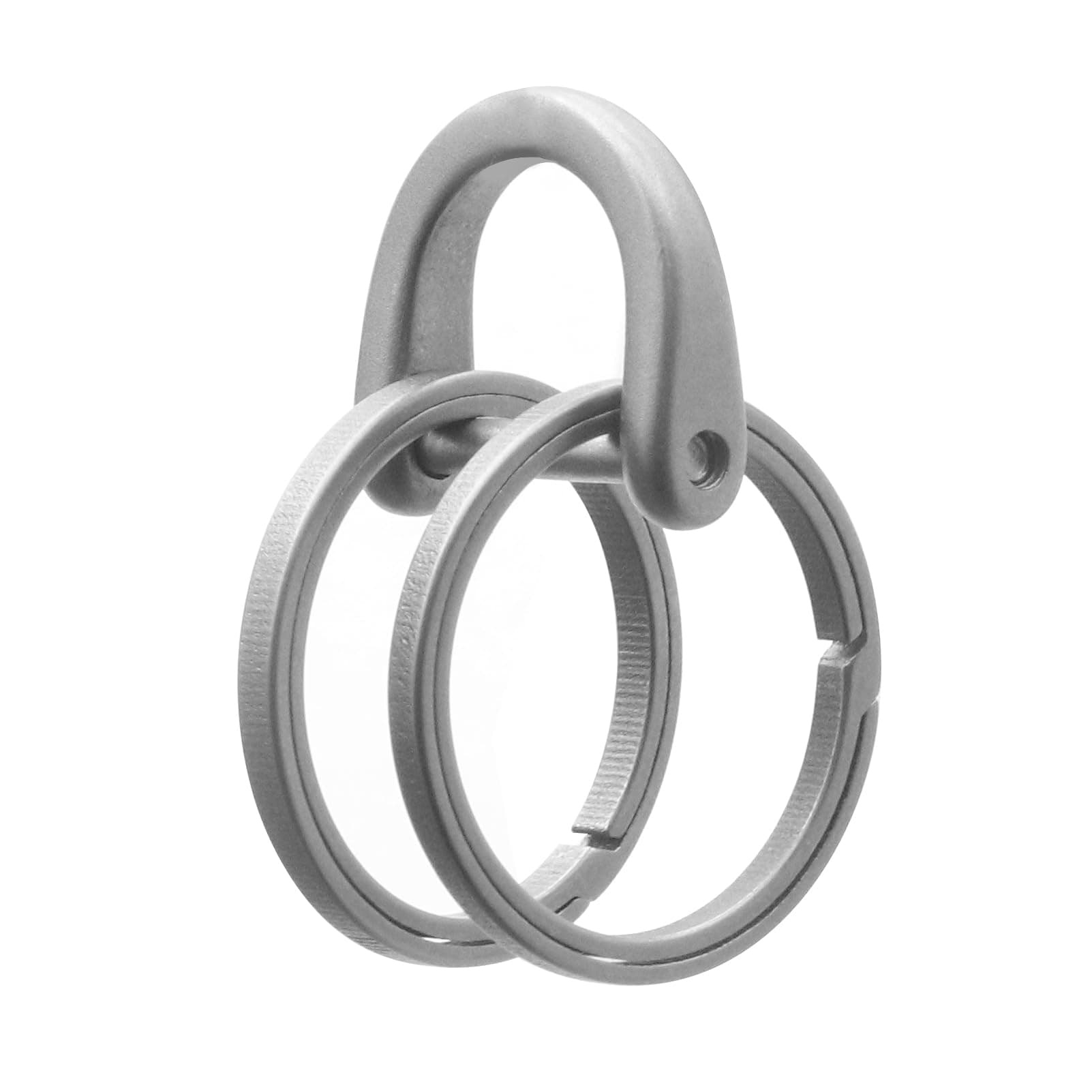 Titanium Keychain Rings Heavy Duty Side Push Key Rings for Car Keys Easy Quick Release EDC Split Keyrings