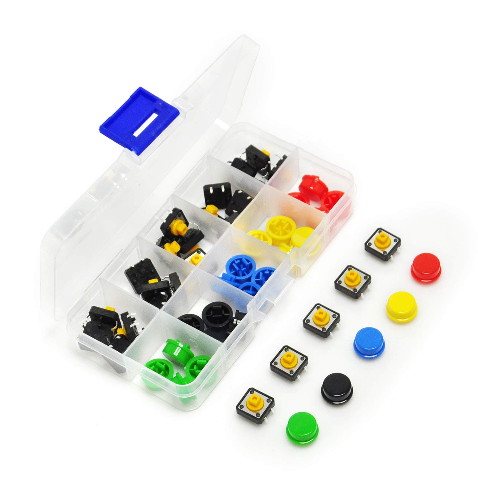 Gikfun 12x12x7.3 mm Tact Tactile Push Button Momentary SMD PCB Switch with Cap for Arduino (Pack of 25pcs) AE1027