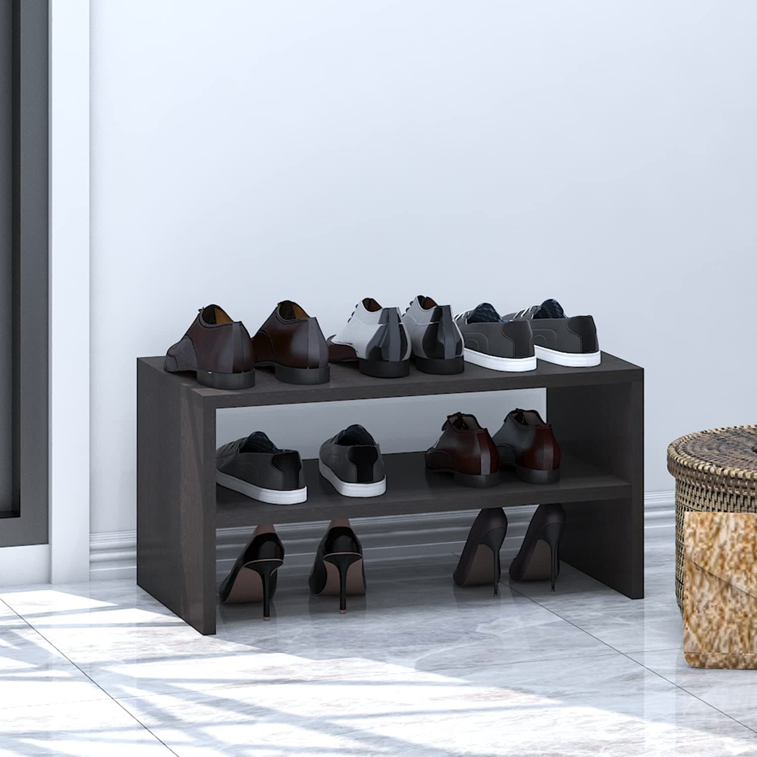 Klaxon Craig Engineered Wood Shoes Rack (Wenge)